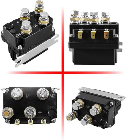 12V 450A DC Winch Motor Reversing Solenoid Relay Switch Fit for Albright Truck ATV SUV Snow Plow Spreader Windlasses Hydraulic Pump Reversible Motor in Kuwait