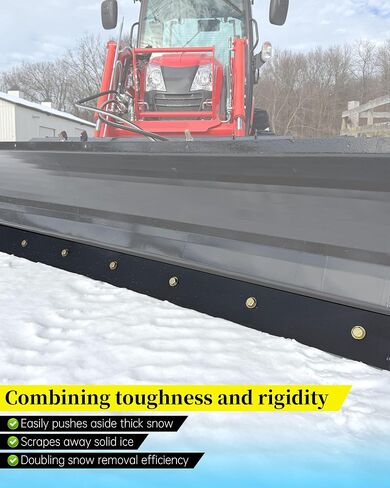 حافة قطع محراث الثلج من البولي يوريثين مقاس 48 × 4 × 3/4 بوصة مناسبة لجرارات ATV وأجهزة التوجيه المنزلقة وUTVs حافة قطع دافعة الثلج، شفرة بديلة شديدة التحمل لمحراث شفرة الثلج الأمامي in Kuwait