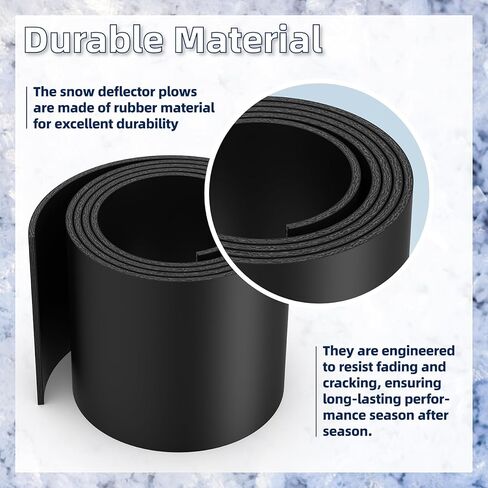 Universal Snow Plow Blade Flap - 72"x 8"x 1/4" Rubber Snow Deflector with 11 Sets Mounting Hardware, Compatible with Kolpin & Polaris, Suitable for ATVs, UTVs, Side-by-Side Vehicles, and 4-Wheelers in Kuwait