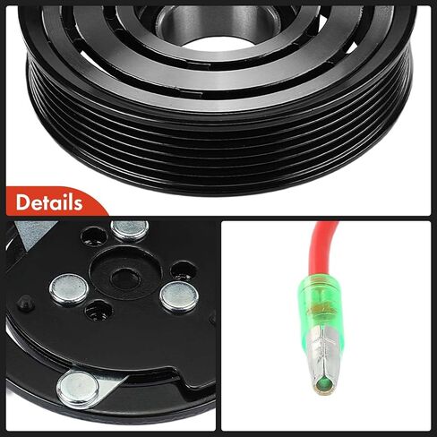 طقم قابض ضاغط مكيف الهواء A-Premium متوافق مع Jeep Cherokee 1997 1998 1999 2000 2001، Wrangler TJ 1997-1999 & Dodge Dakota 1996-2002، 2.5L 4.0L in Kuwait