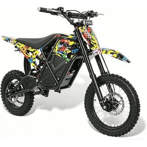 Evoltrix Electric Dirt Bike for Adults & Teens, 3500W Peak Motor, 48V 23Ah Battery, 38MPH Max Speed, 45 Miles Range, Off-Road E Dirt Bike with Hydraulic Brakes, Dual Suspension & Fat Tires in Kuwait