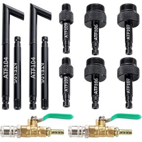 10PCS ATF Fluid Refill Adapters with Brass Ball Valve & Quick-Connector for VW Audi 09G/01J/CVT DSG & Benz 722.9 Transmissions (VAS6262-1/VAS5162-1/VAG1924/1) in Kuwait