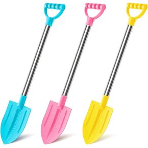 Dsmile 3 PCS Beach Shovels for Kids, 25" Long Sand Shovel Gardening Tools Snow Shovel Sturdy Stainless Steel Handle ABS Plastic Spade for Digging Sand Shoveling Snow Fun Set in Saudi Arabia