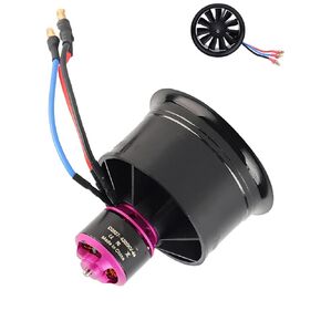 محرك EDF 50 مم 4S KV4300 عالي الدفع 770 جرام وحدة مروحة أنبوبية بدون فرش 77 جرام نظام دفع بديل خفيف الوزن عالي دورة في الدقيقة لمقاتلة الطائرات النفاثة RC in Kuwait