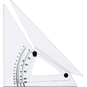 12 Inch Adjustable Triangle Acrylic Adjustable Drafting Triangle Computing Trig Scale for Drafting Architect Engineer Educational Supplies in Saudi Arabia