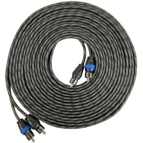 Sky High Car Audio 2 Channel Twisted 18 ft RCA Cables Coated 18' OFC in Saudi Arabia