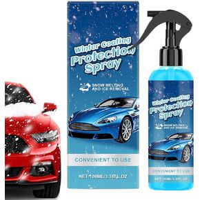 Windshield Deicer Spray - 100ml Snow Removal Liquid | Ice Melt Spray,for Road Trip Long-Distance Driving Morning Commutes Cold Weather Outdoor Parking Car Truck Glass in Kuwait