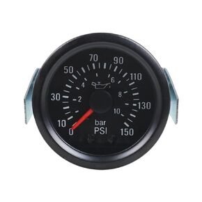 2" 52mm Mechanical Oil Press Gauge 0-10 Bar/0-150PSI 12V Yellow Light Car Meter with Sensor NPT1/8 in Kuwait