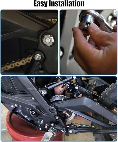 Axle Bolt Jack Shaft Compatible with Sur Ron X Surron Light Bee X Electric Dirt Bike, Bottom Middle Center Axle with Nut, Sliver in Kuwait