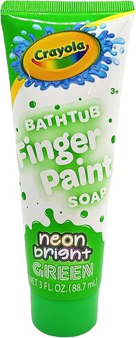 صابون طلاء أصابع نيون لحوض الاستحمام، 4 عبوات (أزرق، أرجواني، وردي، أخضر) أنابيب صابون طلاء حمام قابلة للغسل من كرايولا، 3 أونصة سائلة لكل منها in Kuwait