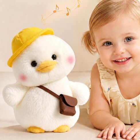 iPlay، iLearn Baby Duck Talking Toy، حيوان محشو فخم تفاعلي للأطفال الصغار، لعبة بطة صغيرة تغني وتكرار الرأس، هدية عيد ميلاد لطيفة من 12 إلى 18 شهرًا من عمر 1 إلى 2 3 أعوام in Kuwait