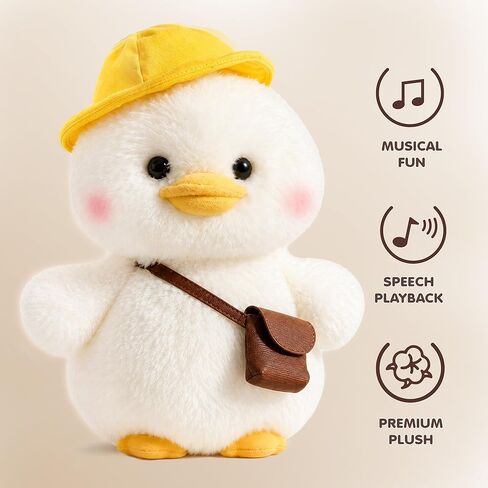 iPlay، iLearn Baby Duck Talking Toy، حيوان محشو فخم تفاعلي للأطفال الصغار، لعبة بطة صغيرة تغني وتكرار الرأس، هدية عيد ميلاد لطيفة من 12 إلى 18 شهرًا من عمر 1 إلى 2 3 أعوام in Kuwait