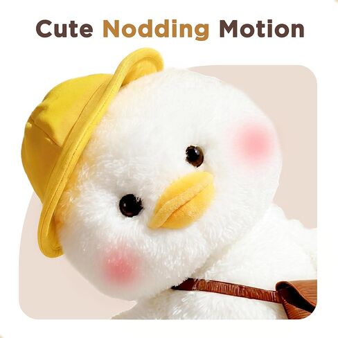 iPlay، iLearn Baby Duck Talking Toy، حيوان محشو فخم تفاعلي للأطفال الصغار، لعبة بطة صغيرة تغني وتكرار الرأس، هدية عيد ميلاد لطيفة من 12 إلى 18 شهرًا من عمر 1 إلى 2 3 أعوام in Kuwait