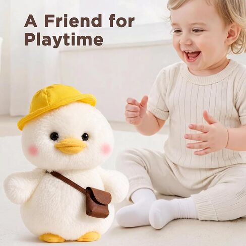 iPlay، iLearn Baby Duck Talking Toy، حيوان محشو فخم تفاعلي للأطفال الصغار، لعبة بطة صغيرة تغني وتكرار الرأس، هدية عيد ميلاد لطيفة من 12 إلى 18 شهرًا من عمر 1 إلى 2 3 أعوام in Kuwait
