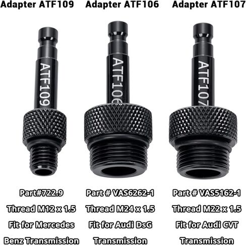 10PCS ATF Fluid Refill Adapters with Brass Ball Valve & Quick-Connector for VW Audi 09G/01J/CVT DSG & Benz 722.9 Transmissions (VAS6262-1/VAS5162-1/VAG1924/1) in Kuwait
