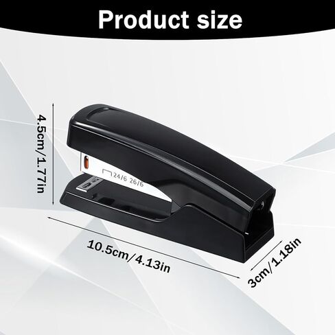 10 Pcs Metal Desktop Stapler Bulk, Heavy Duty Black Staple for Desk Office with 6000 Staples 25 Sheet Capacity for Office School in Kuwait