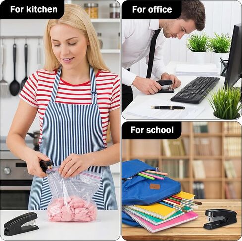 10 Pcs Metal Desktop Stapler Bulk, Heavy Duty Black Staple for Desk Office with 6000 Staples 25 Sheet Capacity for Office School in Kuwait