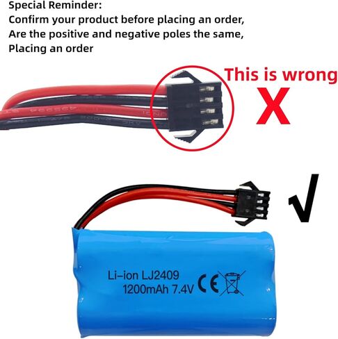 2 قطعة 7.4 فولت 1200 مللي أمبير SM-4P التوصيل بطارية قابلة للشحن مع كابل شحن USB لـ EC08 RC لعبة سيارة نموذج الطرق الوعرة سيارة تسلق الانجراف سباق RC قارب in Kuwait