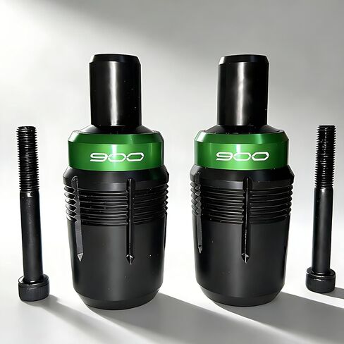 Green Frame Sliders for Kawasaki Z900/Z900RS/Z900SE (2017-2025) - CNC Aluminum Motorcycle Crash Protector Engine Guard Falling Protection in Kuwait