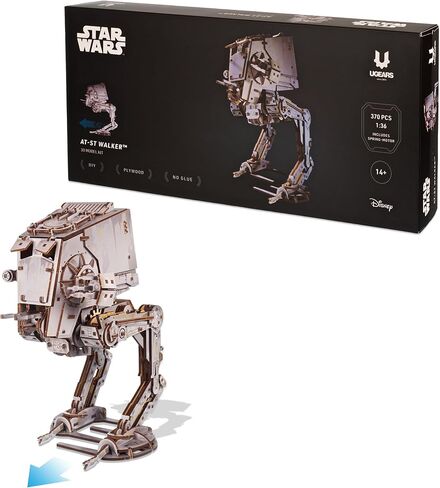 UGEARS Star Wars ™ at-ST Walker ™ 3D Wooden Puzzles for Adults - DIY Mechanical Star Wars Model Kit, Brain Teaser Puzzles for Adults, 3D Puzzle Hobbies for Men and Women, Model Kits in Saudi Arabia