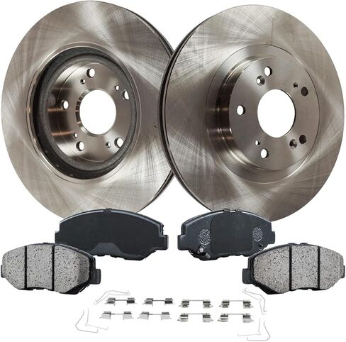 Replacement Brake Disc and Pad Kit Front fits Honda Civic Si Sedan 2012-2015 2.4L Front Axle 2-Wheel Set in Kuwait