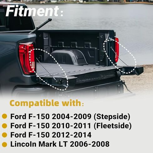 2 PCS Tailgate Support Cable Compatible with F150 2004-2014 and Lincoln Mark LT 2006-2008，24 1/2 Inch Tailgate Lift Support Cable, Lift Gate Support Straps Pickup Replace 4L3Z-5443052-AA in Kuwait