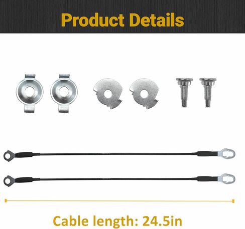2 PCS Tailgate Support Cable Compatible with F150 2004-2014 and Lincoln Mark LT 2006-2008，24 1/2 Inch Tailgate Lift Support Cable, Lift Gate Support Straps Pickup Replace 4L3Z-5443052-AA in Kuwait