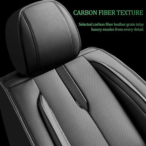 Fit Terrain Car Seat Covers for GMC Terrain 2010-2024 2025 2026 -Upgraded Premium Waterproof & Breathable Leather, Airbag Compatible, All-Weather Seat Cushion Protector,Full Set,Black in Kuwait