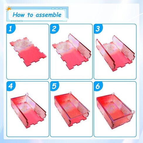 4 Packs Domino Molds and Dominoes Box Molds, Domino Bracket Epoxy Mold, Silicone Mold Dot Dominoes Silicone Mould for DIY Pendant Jewelry Crafts Making Tool in Kuwait