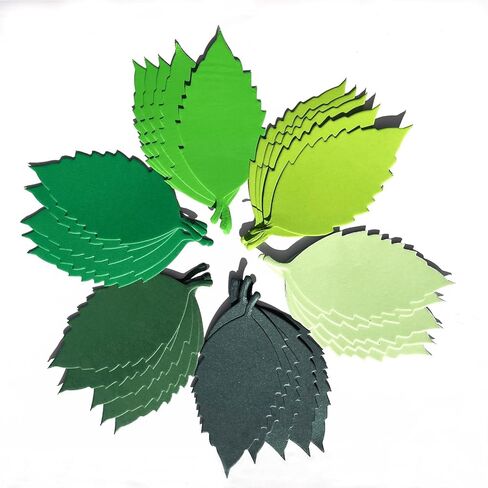 Green Gradient Leaf Cutouts, 4.3Inch Cardstock Decorative Pieces for Classroom Bulletin Boards, Double-Sided, 30 Pack in Kuwait