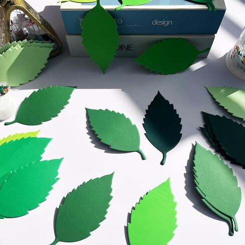 Green Gradient Leaf Cutouts, 4.3Inch Cardstock Decorative Pieces for Classroom Bulletin Boards, Double-Sided, 30 Pack in Kuwait
