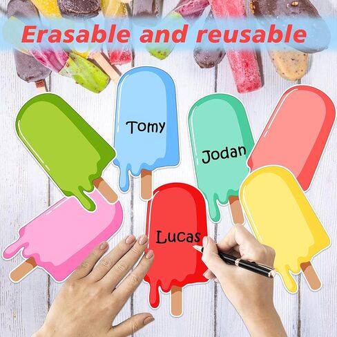 40PCS Ice Cream Cutouts for Bulletin Board Decor, Colorful Summer Ice Cream Paper Cut-Outs Ice Pop Cutout for Summer Holiday Party Home School Office Classroom Bulletin Board Decor in Kuwait