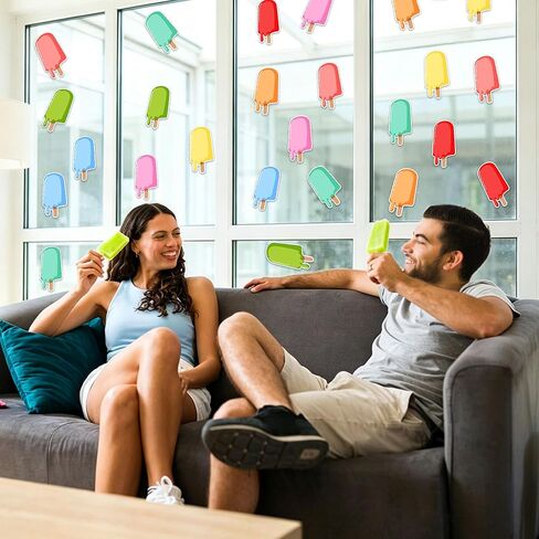 40PCS Ice Cream Cutouts for Bulletin Board Decor, Colorful Summer Ice Cream Paper Cut-Outs Ice Pop Cutout for Summer Holiday Party Home School Office Classroom Bulletin Board Decor in Kuwait