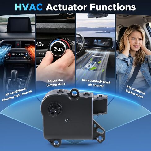 مشغل باب مزيج الهواء HVAC متوافق مع Ford Explorer Flex 2011-2019، Police Interceptor Sedan 2013-19، لـ 11-2016 Lincoln MKS مدخل الهواء الرئيسي ودرجة الحرارة يستبدل AA5Z-19E616-C 604-234 YH-1779 in Kuwait