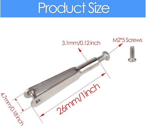 10 قطع M2 مشابك معدنية ذاتية القفل مع 10 قطع براغي M2x5، لطائرة التحكم عن بعد، نموذج RC، جناح ثابت، إصلاح الطائرات بنفسك in Kuwait