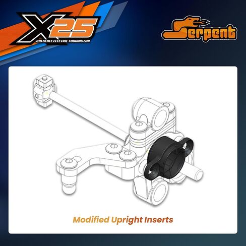 مجموعة هيكل السيارة الكهربائية Serpent Medius X25 1/10 4WD، هيكل من ألياف الكربون، أجزاء السباق الدقيقة، الإلكترونيات غير متضمنة SER400049 in Kuwait