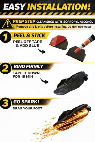 Manticore Spark – Core V1 Motorcycle Spark Slider – Shoe Spark Sliders Kit – High Output Ferro Core – Industrial 3M VHB Permanent Bond Adhesive – Stunt Drag Sparks - Pack of 1 Slider in Kuwait