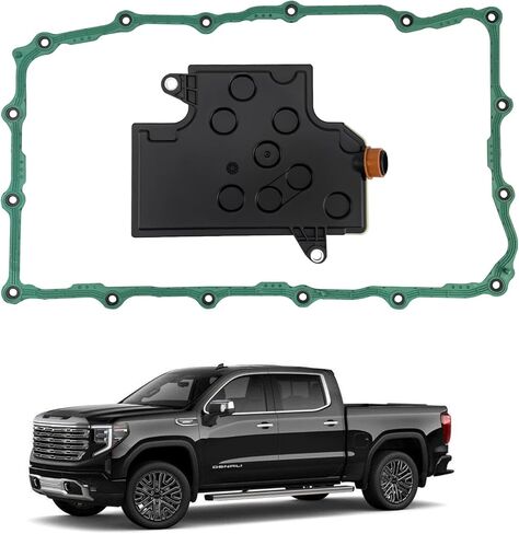 Transmission Filter & Gasket Kit Fits Cadillac CT4 CT5 CT6 Escalade, Chevrolet Camaro Silverado 1500 Suburban Tahoe, GMC Sierra 1500 Yukon — Replaces 24294355 & 24297886, OEM Metal Support, ACM Rubber in Kuwait