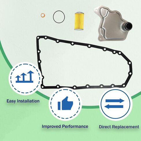 JF017E RE0F10D Transmission Filter Oil Pan Gasket Kit Replacement for Nissan Altima Maxima Juke Quest Murano Pathfinder for Infiniti Qx60 Replaces 31728-29X0D 31726-3JX0A 31726-28X0A in Kuwait