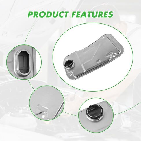 A750E A750F Transmission Filter With Pan Gasket Fit for 2005-2015 Toyota Tacoma, 2005-2014 Tundra, 2003-2023 4Runner, 2003-2007 Land Cruiser, 2003-2009 GX470, 2003-2007 LX470 Replace 3533060050 in Kuwait