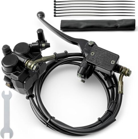 Mini Bike Rear Hydraulic Disc Brake Kit 7/8 Left Brake Master Cylinder Replacement for Coleman B200RSV B200 200cc for Mega Moto B212 Minibike, 67" Hose 7/8" 22 mm Left Brake Lever Parts in Kuwait