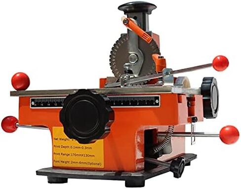 EQCOTWEA Metal Nameplate Marking Machine 4mm Semi-Automatic Embosser Label Printing Marking Machine for Aluminum, Copper, Stainless Steel, Plastic in Kuwait
