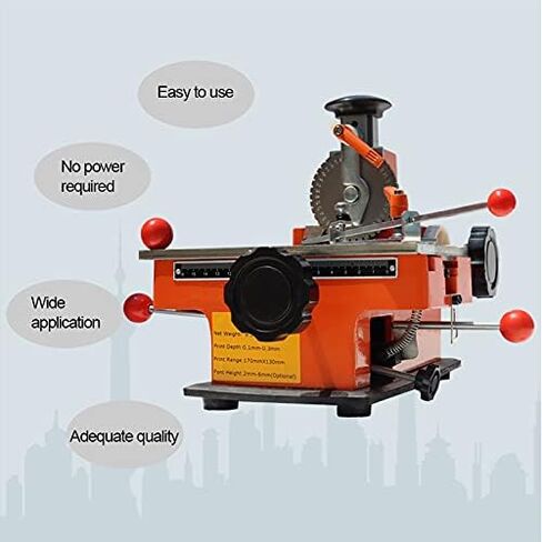 EQCOTWEA Metal Nameplate Marking Machine 4mm Semi-Automatic Embosser Label Printing Marking Machine for Aluminum, Copper, Stainless Steel, Plastic in Kuwait