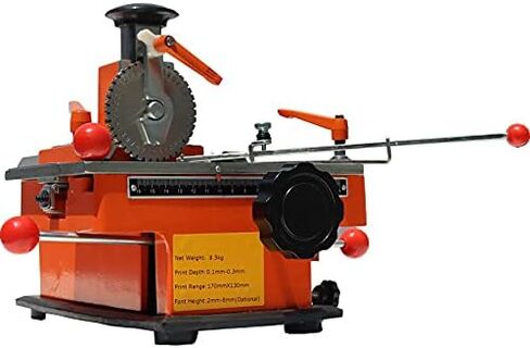 EQCOTWEA Metal Nameplate Marking Machine 4mm Semi-Automatic Embosser Label Printing Marking Machine for Aluminum, Copper, Stainless Steel, Plastic in Kuwait