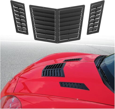 Vented Heat Extractor Hood Louvers Scoop for Chevy Corvette C6 Z06 ZR1 Grand Sport 2005-2013 Metal Body Kit in Kuwait
