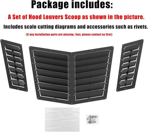Vented Heat Extractor Hood Louvers Scoop for Chevy Corvette C6 Z06 ZR1 Grand Sport 2005-2013 Metal Body Kit in Kuwait
