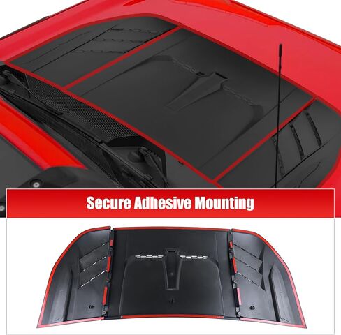Hood Air Intake Vent Scoop Cover for Ford Bronco 2021-2026 2/4 Door, Matte Black ABS Plastic Hood Decoration for Ford Bronco2021 2022 2023 2024 2025 2026(Not Suitable for Ford Raptor and Sport Models) in Kuwait