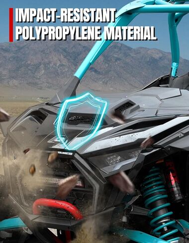 مغرفة غطاء محرك السيارة A & UTV PRO لـ Polaris RZR PRO XP/XP4/R/R4/S/S4 2025+، فتحات غطاء شبكة توربو متينة لتبريد المحرك بشكل أفضل - ملحقات التثبيت السريع لـ 2 و4 مقاعد in Kuwait