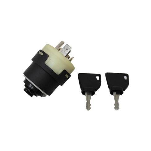 Ignition Switch with 2 Keys, Compatible with JCB/Case/IH/Deutz-Fahr, Factory Standard Part Number 701/80184 50988 85804674, Replacement Part for Heavy Construction Excavator Equipment in Kuwait