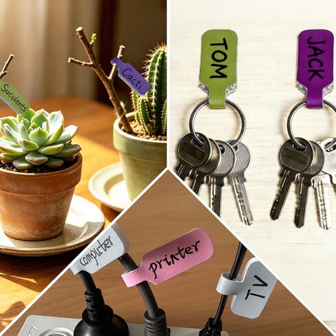 42 Pcs Cable Labels, Large Size Reusable Cable Tags for Wire Organizing, Writeable Waterproof Cord Identification Labels for Electronics, Home and Office, Assorted Colors & Sizes in Kuwait